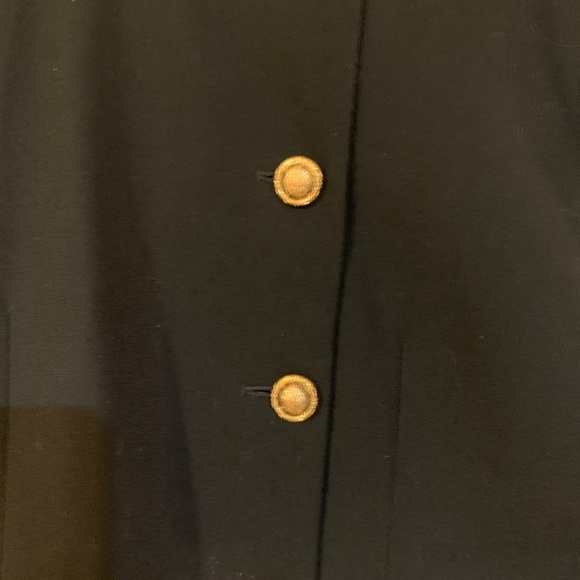 Lord &Taylor Black/Gold Lined Wool Jacket sz 10 - Picture 3 of 5